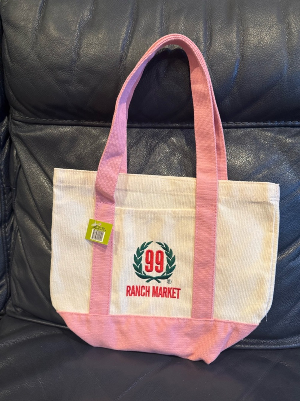 99 Ranch Market Big Mini Canvas Tote Bag - Pink NWT